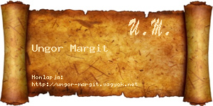 Ungor Margit névjegykártya